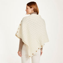 Load image into Gallery viewer, Merino Irish Poncho with Side Buttons
