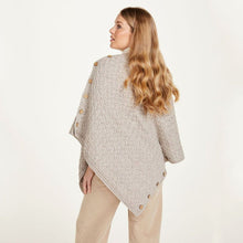 Load image into Gallery viewer, Merino Irish Poncho with Side Buttons
