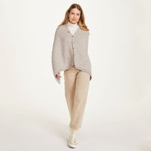Load image into Gallery viewer, Merino Irish Poncho with Side Buttons
