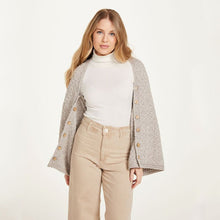 Load image into Gallery viewer, Merino Irish Poncho with Side Buttons
