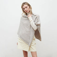 Load image into Gallery viewer, Merino Irish Poncho with Side Buttons
