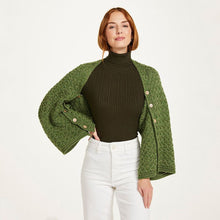 Load image into Gallery viewer, Merino Irish Poncho with Side Buttons
