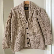 Load image into Gallery viewer, Ladies V-Neck Irish Aran Button Cardigan

