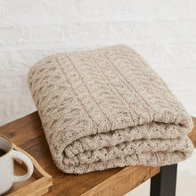 Load image into Gallery viewer, Traditional Honeycomb Knit Irish Wool Blanket
