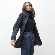 Load image into Gallery viewer, Women&#39;s Merino Wool Aran A-Line Cardigan
