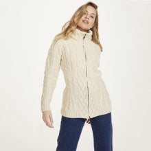 Load image into Gallery viewer, Women&#39;s Merino Wool Aran A-Line Cardigan
