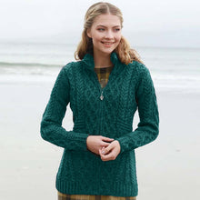 Load image into Gallery viewer, Women&#39;s Merino Wool Aran A-Line Cardigan
