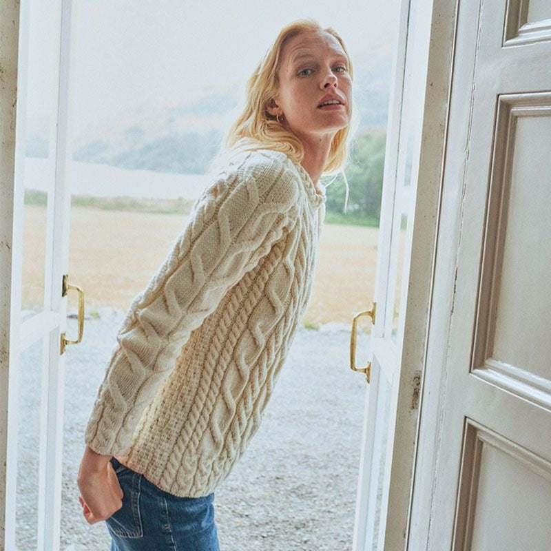 Aran Knit Cable Sweater