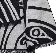 Load image into Gallery viewer, Large Book of Kells Viscose Scarf Wrap Black
