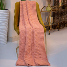 Load image into Gallery viewer, Classic Basket Pattern Aran Fisherman Blanket
