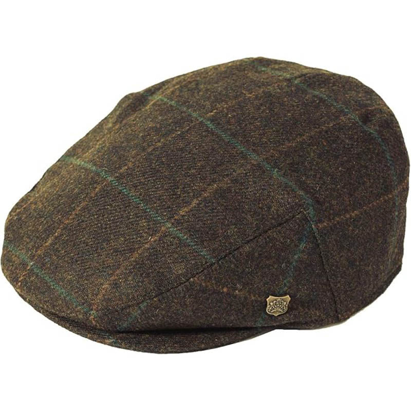 Cambridge Wool Tweed Irish Plaid Flat Cap