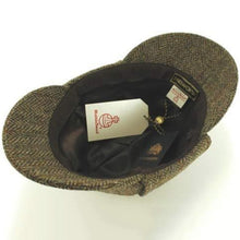 Load image into Gallery viewer, Harris Tweed Irish Deerstalker Herringbone Hat
