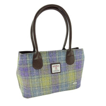 Load image into Gallery viewer, Blue Plaid Irish Tweed Tote Bag

