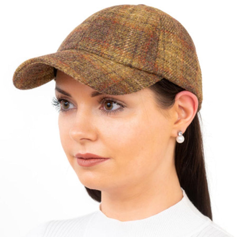 Plaid Tweed Baseball Cap Soft Breathable Warm Adjustable Strap kilsel Plaid-Woolen-Baseball-Cap Tartan Mens Women - Flat  main image 3
