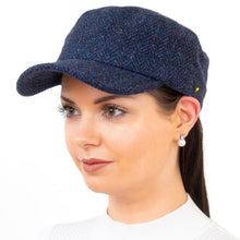 Load image into Gallery viewer, Contemporary Irish Donegal Tweed Cadet Hat
