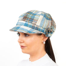 Load image into Gallery viewer, Women&#39;s Tweed Newsboy Hat with Rose
