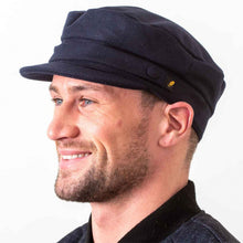 Load image into Gallery viewer, Gents Irish Melton Wool Skipper Hat
