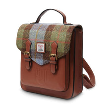 Load image into Gallery viewer, Harris Tweed &amp; Leather Scottish Backpack
