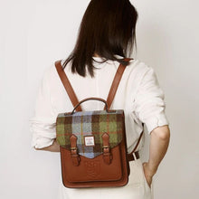 Load image into Gallery viewer, Harris Tweed &amp; Leather Scottish Backpack
