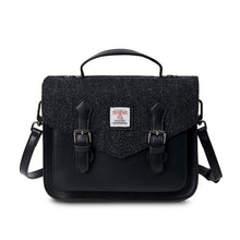 Load image into Gallery viewer, Handcrafted Harris Tweed &amp; Leather Medium Calton Satchel
