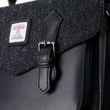 Load image into Gallery viewer, Handcrafted Harris Tweed &amp; Leather Medium Calton Satchel
