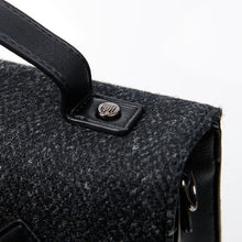 Load image into Gallery viewer, Handcrafted Harris Tweed &amp; Leather Medium Calton Satchel
