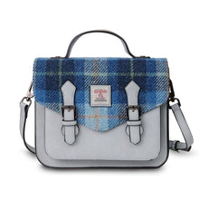 Load image into Gallery viewer, Handcrafted Harris Tweed &amp; Leather Medium Calton Satchel
