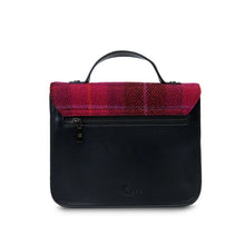 Load image into Gallery viewer, Handcrafted Harris Tweed &amp; Leather Medium Calton Satchel
