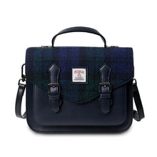 Load image into Gallery viewer, Handcrafted Harris Tweed &amp; Leather Medium Calton Satchel
