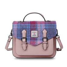 Load image into Gallery viewer, Handcrafted Harris Tweed &amp; Leather Medium Calton Satchel
