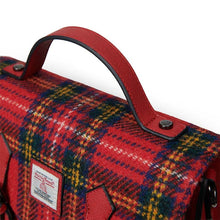 Load image into Gallery viewer, Handcrafted Harris Tweed &amp; Leather Medium Calton Satchel
