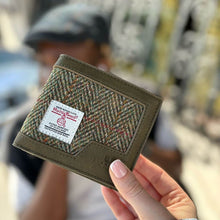 Load image into Gallery viewer, Handwoven Harris Tweed and Leather Wallet for Men
