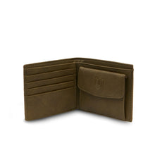Load image into Gallery viewer, Handwoven Harris Tweed and Leather Wallet for Men

