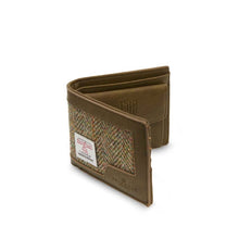 Load image into Gallery viewer, Handwoven Harris Tweed and Leather Wallet for Men
