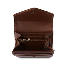 Load image into Gallery viewer, Ladies Harris Tweed &amp; Leather Mini Wallet
