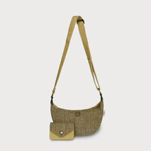 Load image into Gallery viewer, Brown textured shoulder bag with a strap on a light gray background
