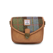 Load image into Gallery viewer, Ladies Harris Tweed Tartan Saddle Shoulder Bag- Mini
