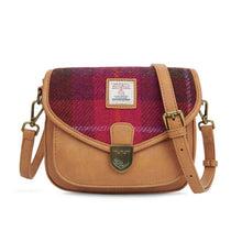 Load image into Gallery viewer, Ladies Harris Tweed Tartan Saddle Shoulder Bag- Mini
