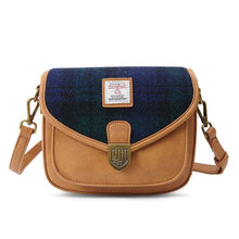 Load image into Gallery viewer, Ladies Harris Tweed Tartan Saddle Shoulder Bag- Mini
