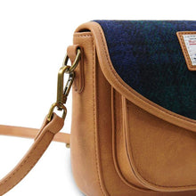 Load image into Gallery viewer, Ladies Harris Tweed Tartan Saddle Shoulder Bag- Mini
