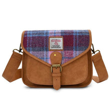 Load image into Gallery viewer, Harris Tweed Tartan Saddle Shoulder Bag- Medium
