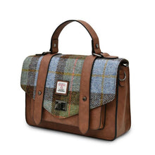 Load image into Gallery viewer, Women&#39;s Harris Tweed Large Tartan Satchel Bag

