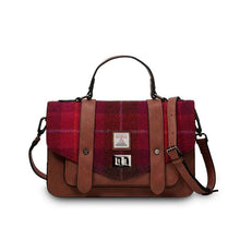 Load image into Gallery viewer, Women&#39;s Harris Tweed Large Tartan Satchel Bag
