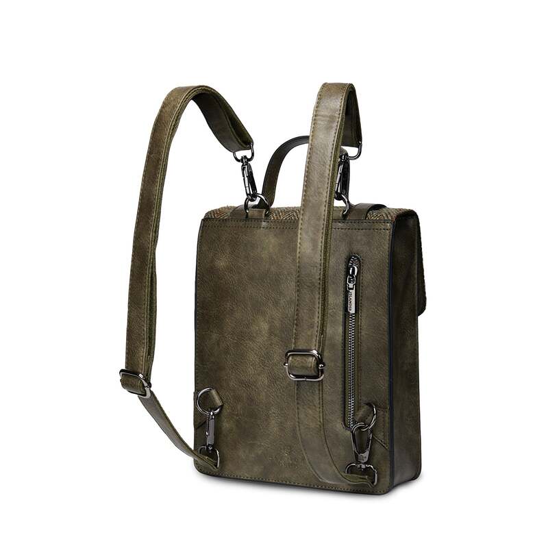 harris and tweed mini backpacks Mini Harris Tweed & Leather Backpack