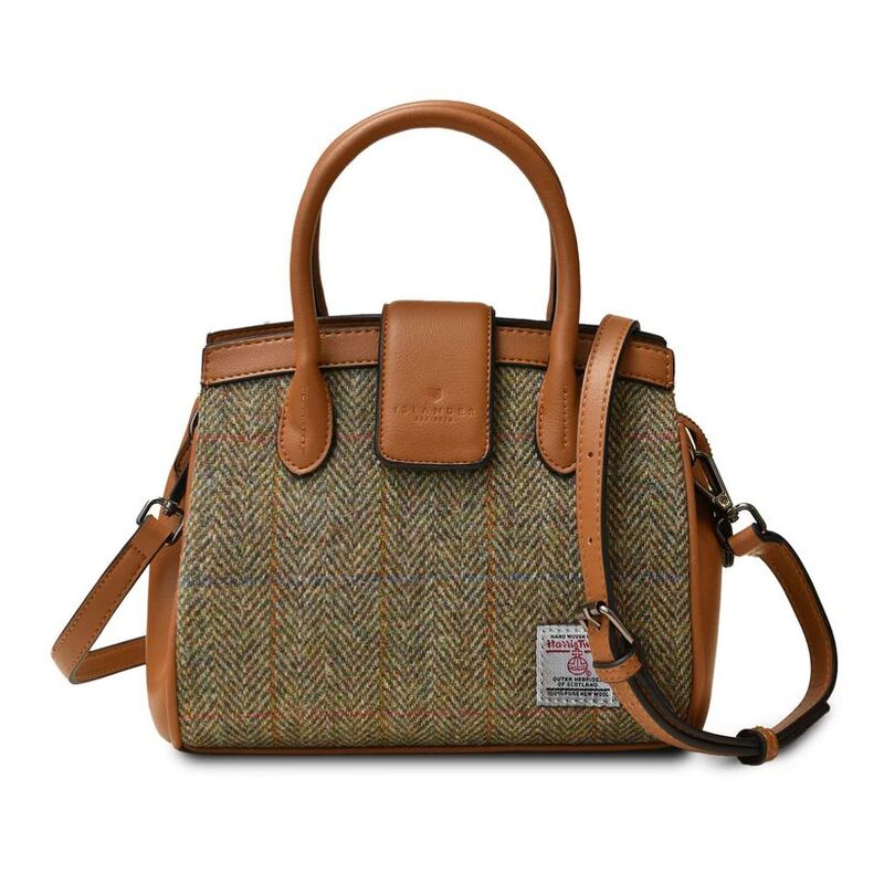 Harris Tweed & Leather Small Tote Bag