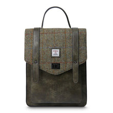 Load image into Gallery viewer, Harris Tweed &amp; Leather Laptop Backpack
