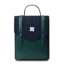 Load image into Gallery viewer, Harris Tweed &amp; Leather Laptop Backpack
