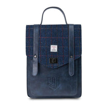 Load image into Gallery viewer, Harris Tweed &amp; Leather Laptop Backpack
