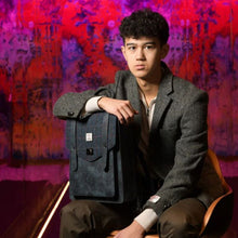 Load image into Gallery viewer, Harris Tweed &amp; Leather Laptop Backpack
