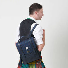 Load image into Gallery viewer, Harris Tweed &amp; Leather Laptop Backpack
